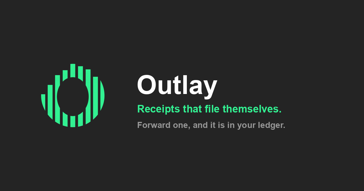 Outlay app interface showing expenses